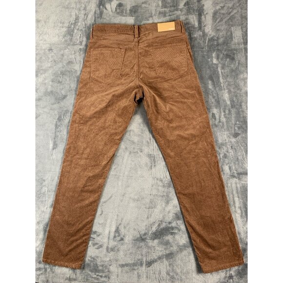 Bonobos Corduroy Pants Mens 31 x 30 Brown Flat Front Slim Taper - Picture 2 of 7